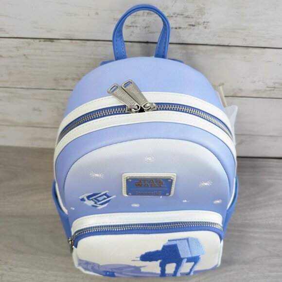Star Wars Loungefly Mini Backpack Hoth AT-AT Empire Strikes Back Blue - Picture 4 of 8